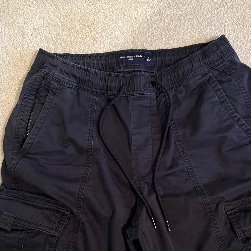 Abercrombie & Fitch Dark Navy Cargo Joggers